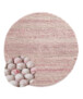 Tapis laine rond - Fjell crème/rose - overzicht, thumbnail
