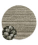 Tapis laine rond - Fjell vert olive - overzicht, thumbnail