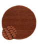 Tapis laine rond - Fjell terre cuite - overzicht, thumbnail