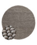 Tapis laine rond - Fjell couleur du sable - overzicht, thumbnail