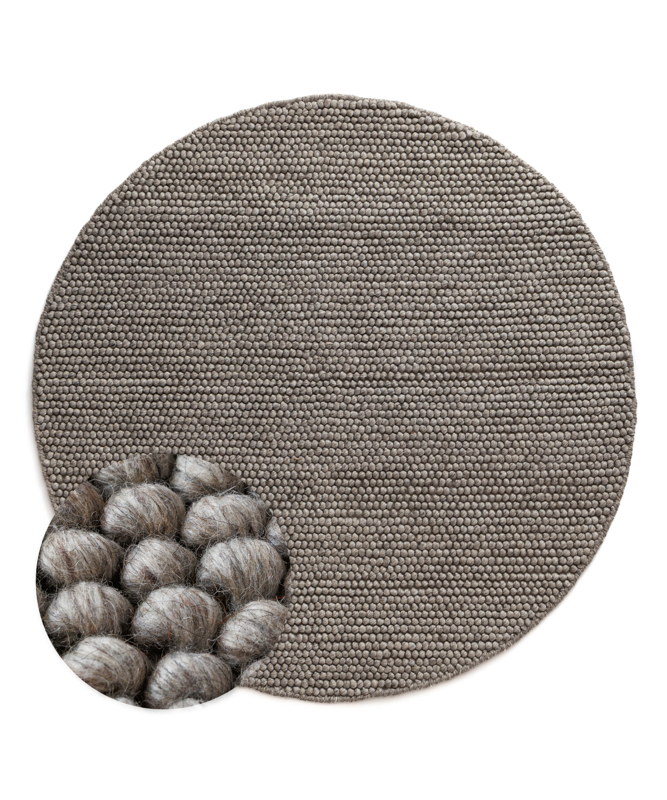 Tapis laine rond - Fjell couleur du sable - overzicht Tapis laine rond - Fjell couleur du sable - overzicht