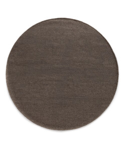 Tapis rond en laine - Grund taupe - overzicht