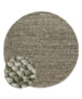 Tapis laine rond - Løkke vert olive - overzicht, thumbnail