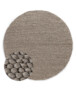 Tapis laine rond - Løkke couleur du sable - overzicht, thumbnail