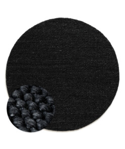 Tapis laine rond - Løkke noir - overzicht