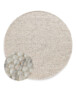 Tapis rond en laine - Silvull beige - overzicht, thumbnail