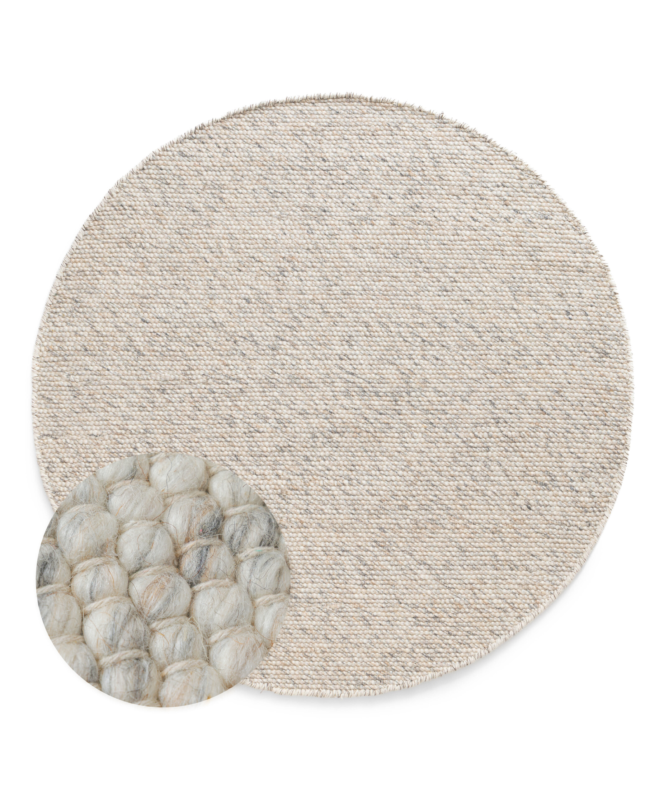 Tapis rond en laine - Silvull beige - overzicht Tapis rond en laine - Silvull beige - overzicht