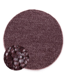 Tapis rond en laine - Silvull bordeaux - overzicht, thumbnail