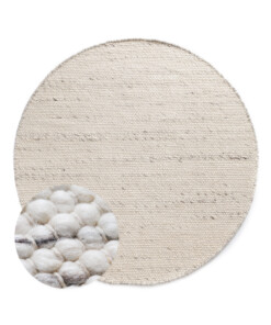 Tapis rond en laine - Silvull ivoire - overzicht