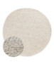 Tapis rond en laine - Tvist ivoire - overzicht, thumbnail