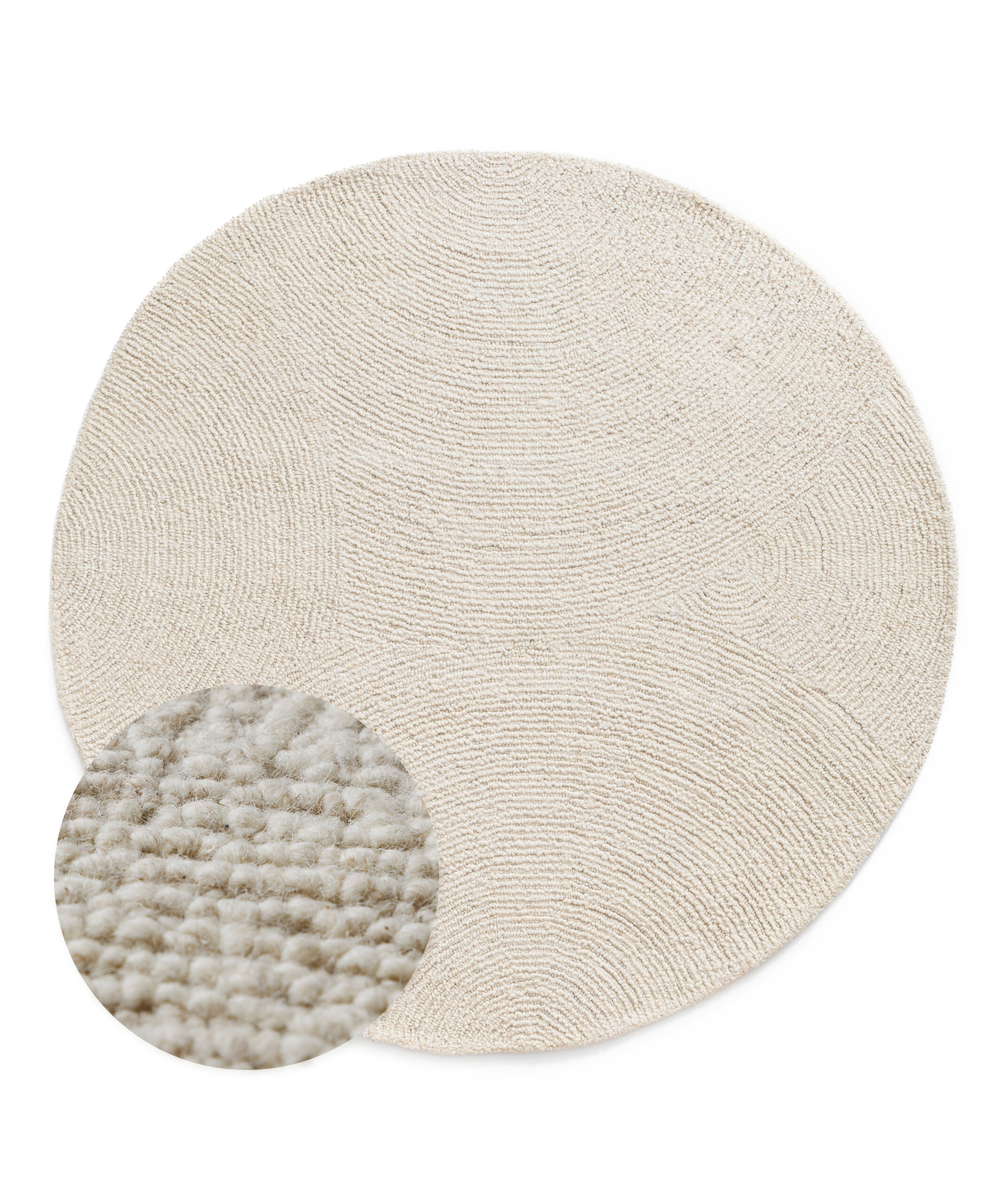 Tapis rond en laine - Tvist ivoire - overzicht Tapis rond en laine - Tvist ivoire - overzicht