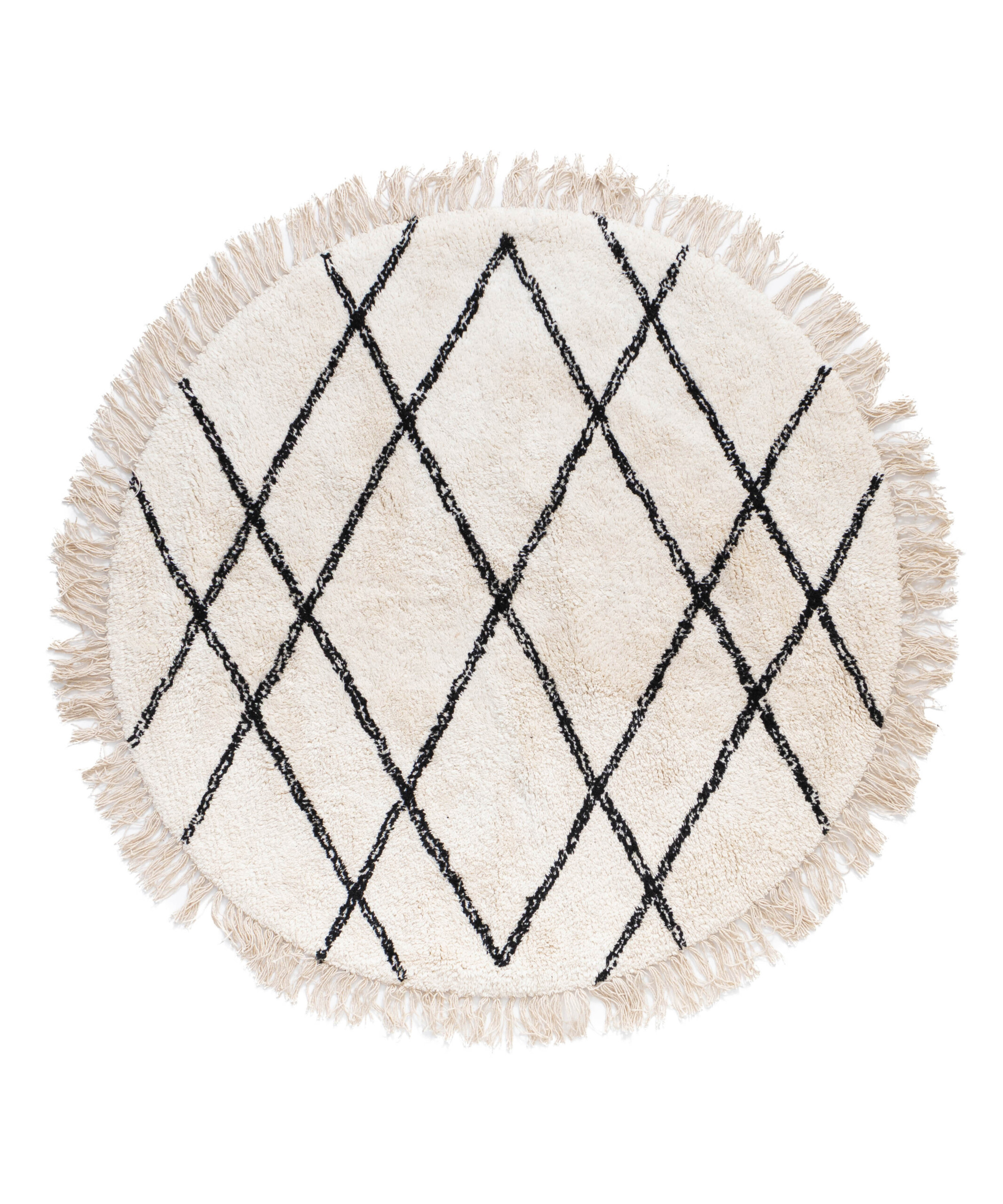 Tapis de bain rond - Ayla ivoire - overzicht Tapis de bain rond - Ayla ivoire - overzicht