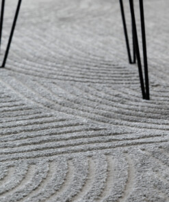 Tapis Rond scandinave - Contour Bend gris - close up, thumbnail Tapis Rond scandinave - Contour Bend gris - close up, thumbnail