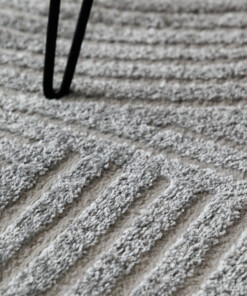 Tapis Rond scandinave - Contour Bend gris - close up, thumbnail Tapis Rond scandinave - Contour Bend gris - close up, thumbnail
