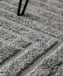 Tapis scandinave - Contour Gem gris - close up, thumbnail