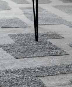 Tapis Rond scandinave - Contour Stone gris - close up, thumbnail Tapis Rond scandinave - Contour Stone gris - close up, thumbnail