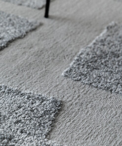 Tapis Rond scandinave - Contour Stone gris - close up, thumbnail Tapis Rond scandinave - Contour Stone gris - close up, thumbnail