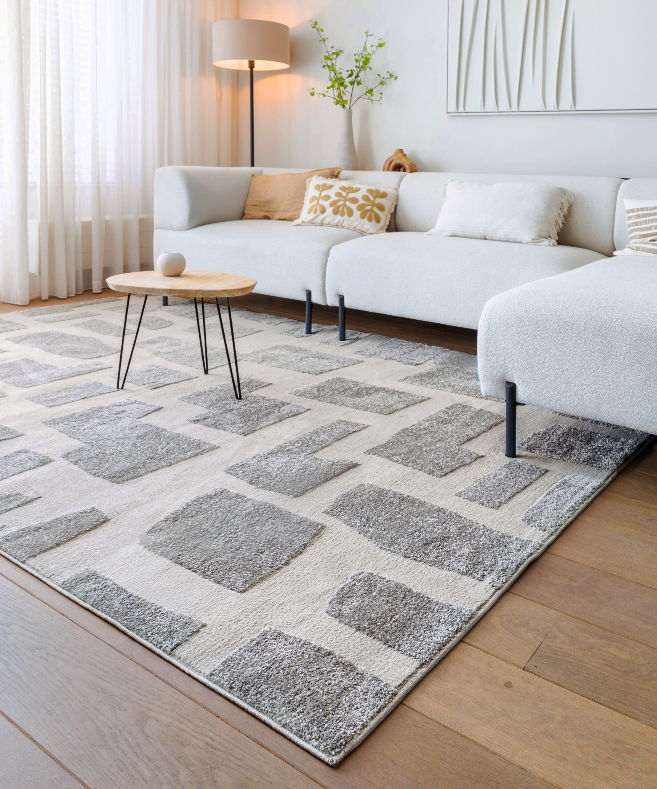 Tapis scandinave - Contour Stone gris - sfeer Tapis scandinave - Contour Stone gris - sfeer