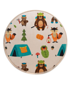Tapis de jeu rond - Pluffy Forest Animals multi - overzicht, thumbnail