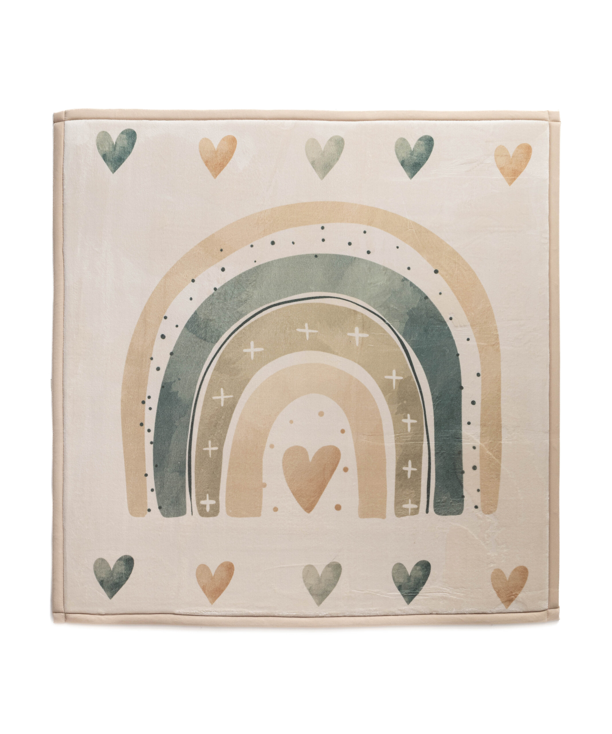 Tapis de jeu carré - Pluffy Heart crème/multi - overzicht Tapis de jeu carré - Pluffy Heart crème/multi - overzicht