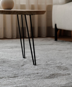 Tapis velours Rond - Flair gris - close up, thumbnail