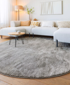 Tapis velours Rond - Flair gris - sfeer