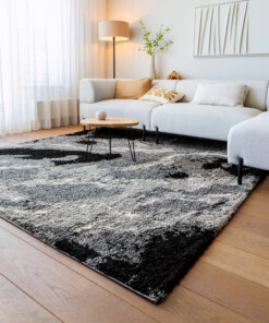 Tapis poils longs Carré marbre Artisan - gris - sfeer Tapis poils longs Carré marbre Artisan - gris - sfeer