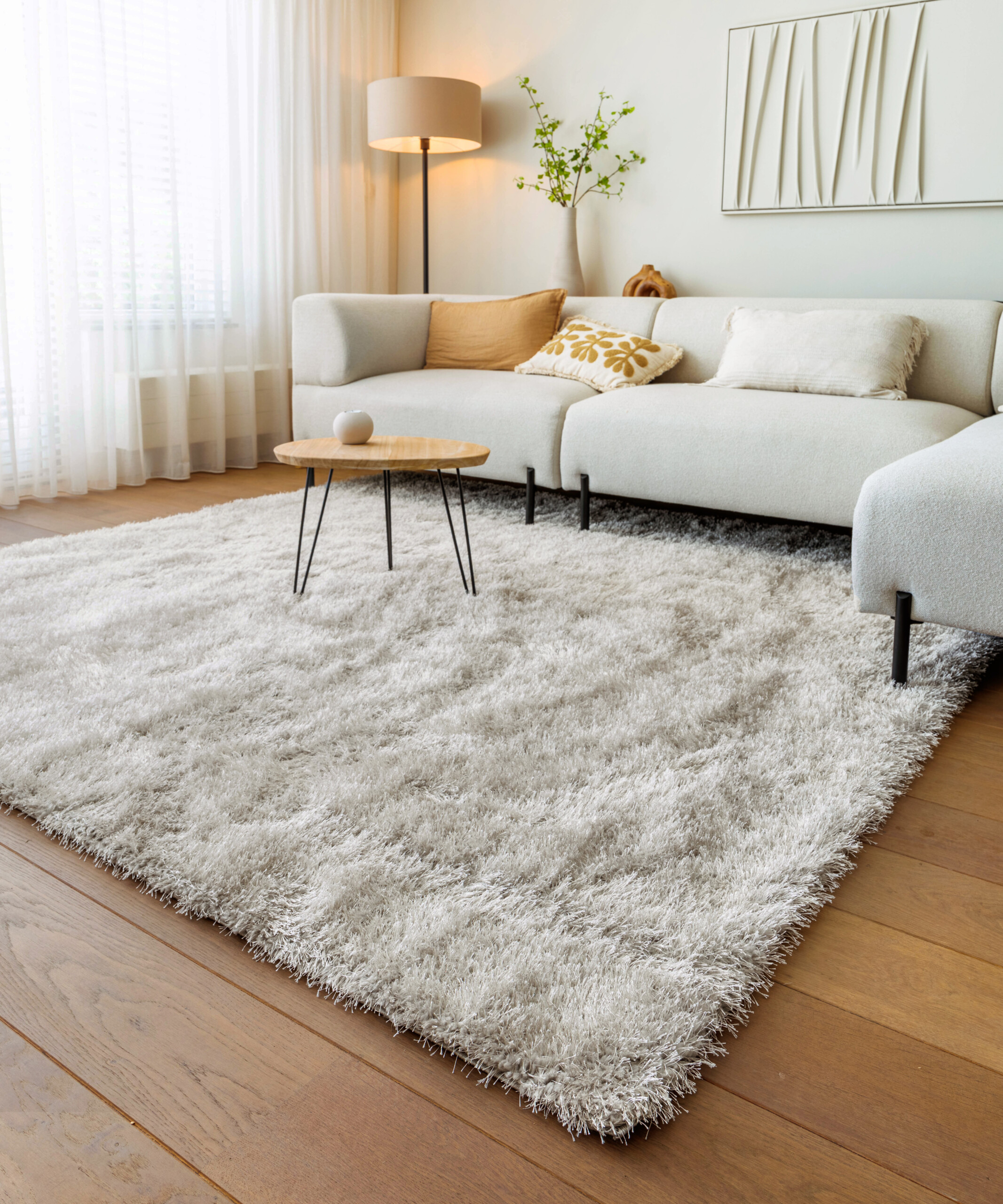 Tapis velours carré - Posh argent clair - sfeer Tapis velours carré - Posh argent clair - sfeer