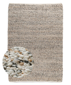 Tapis en laine - Bergull ivoire/gris - overzicht