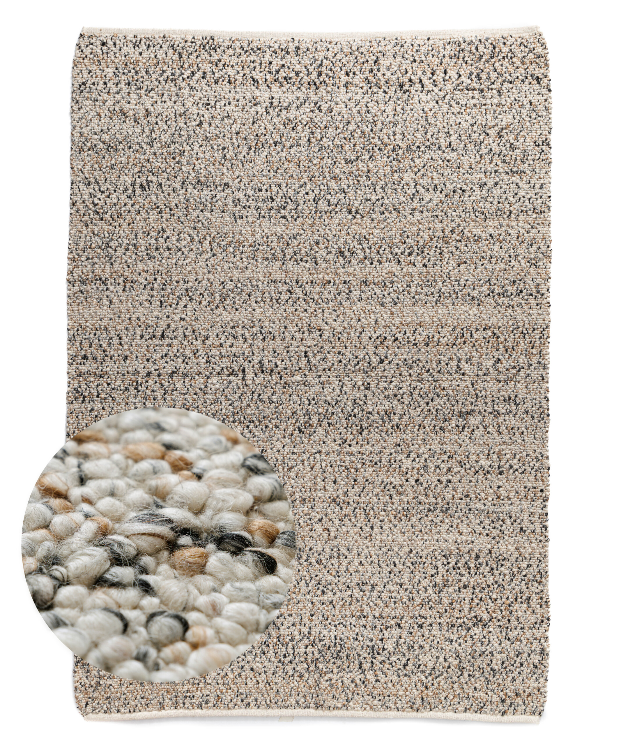 Tapis en laine - Bergull ivoire/gris - overzicht Tapis en laine - Bergull ivoire/gris - overzicht