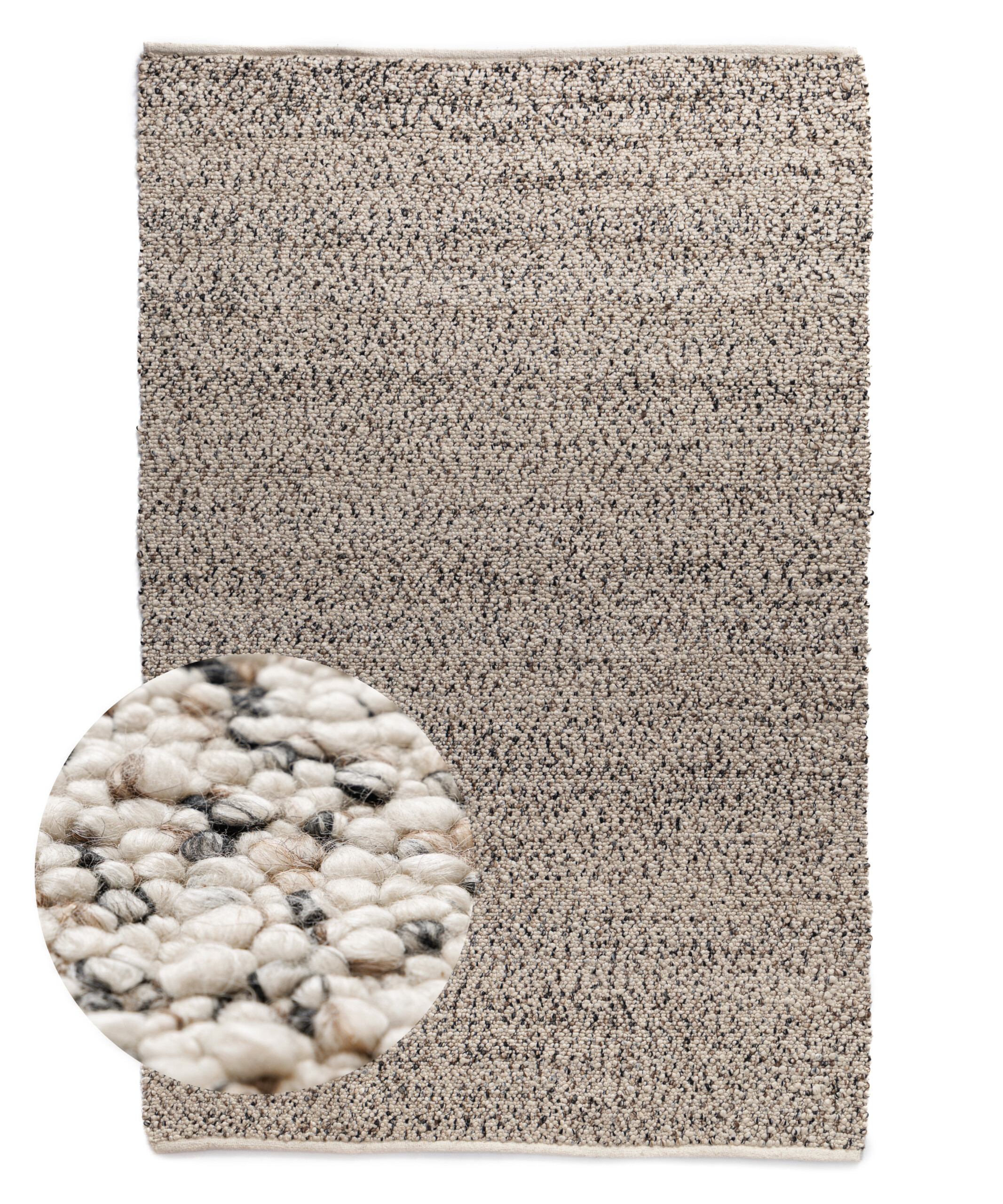 Tapis en laine - Bergull ivoire/noir - overzicht Tapis en laine - Bergull ivoire/noir - overzicht
