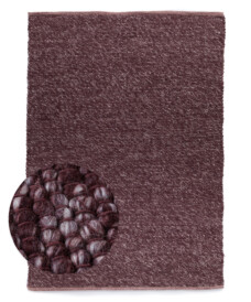 Tapis en laine - Silvull bordeaux - overzicht, thumbnail