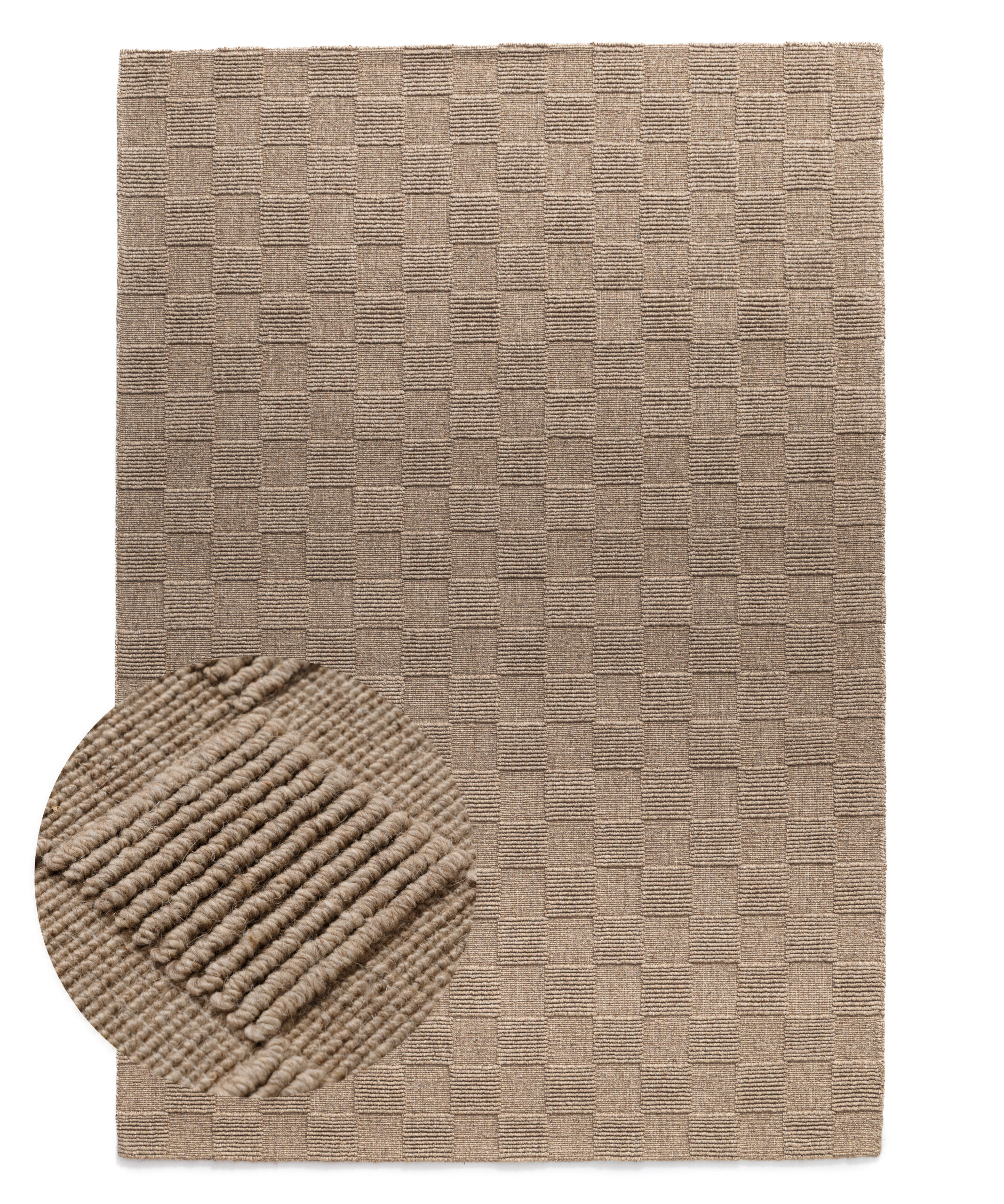 Tapis en laine - Tavle taupe - overzicht Tapis en laine - Tavle taupe - overzicht