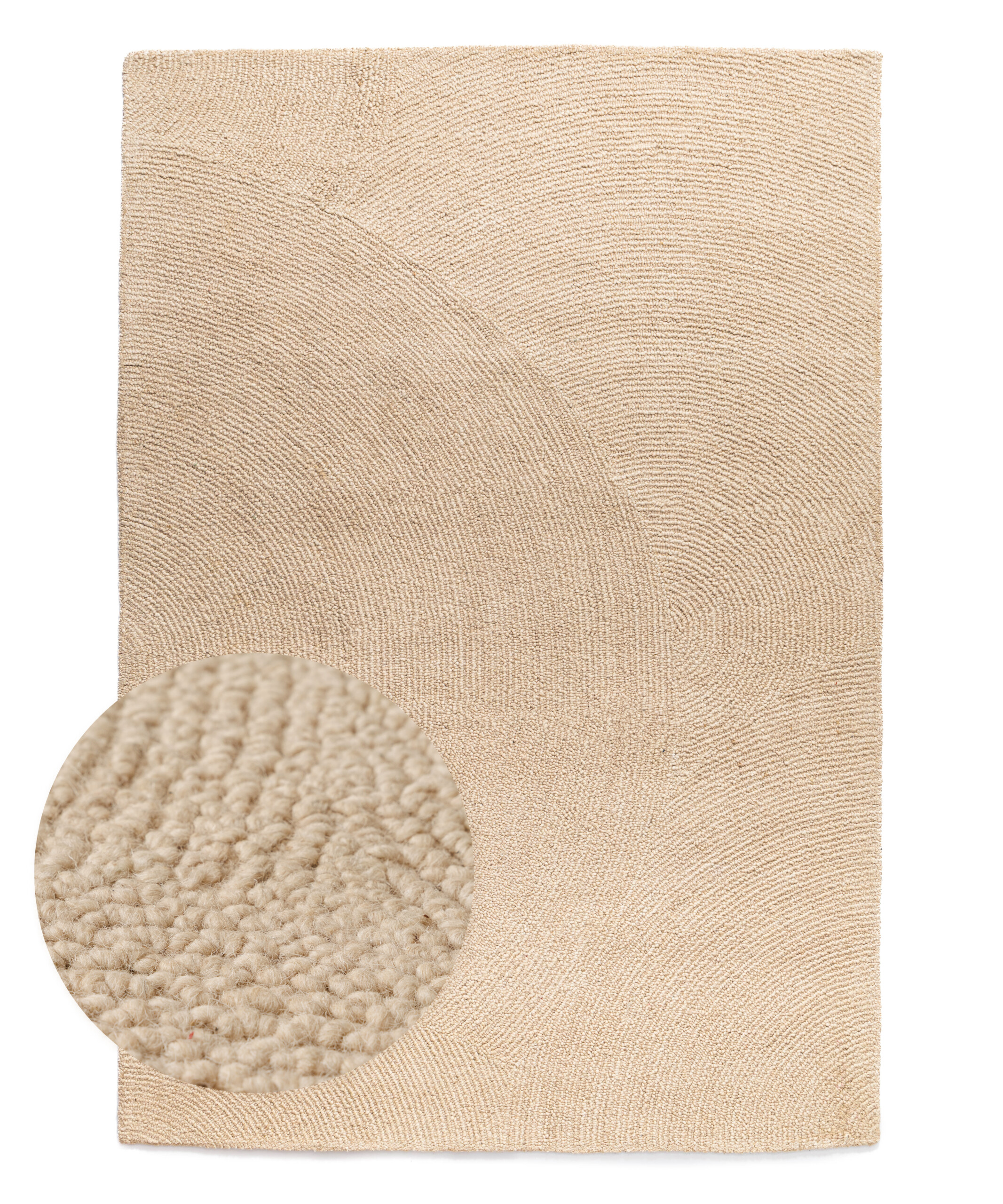 Tapis en laine - Tvist beige clair - overzicht Tapis en laine - Tvist beige clair - overzicht