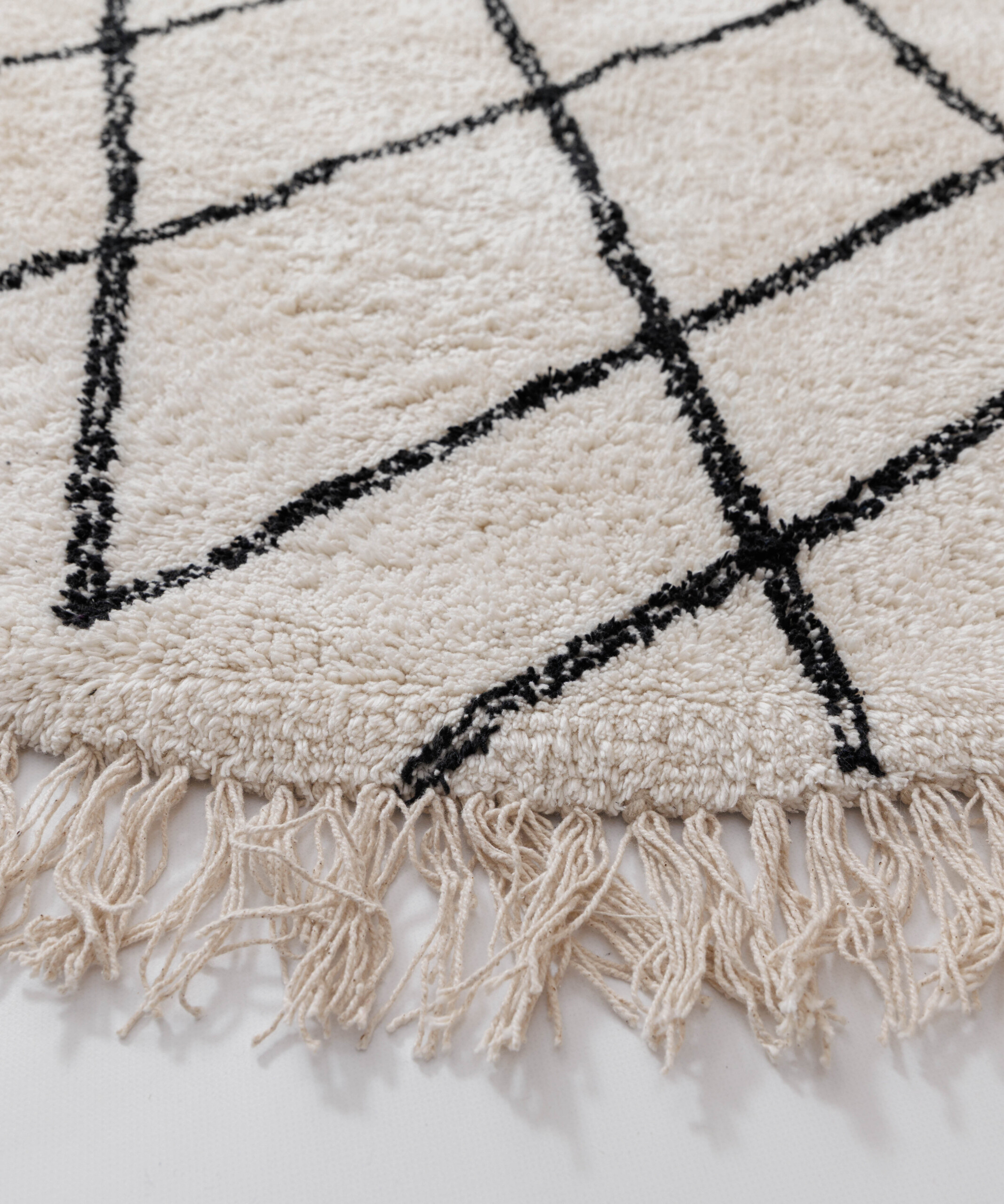 Tapis de bain rond - Ayla ivoire - close up Tapis de bain rond - Ayla ivoire - close up