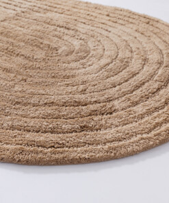 Tapis de bain ovale - Stille beige - close up