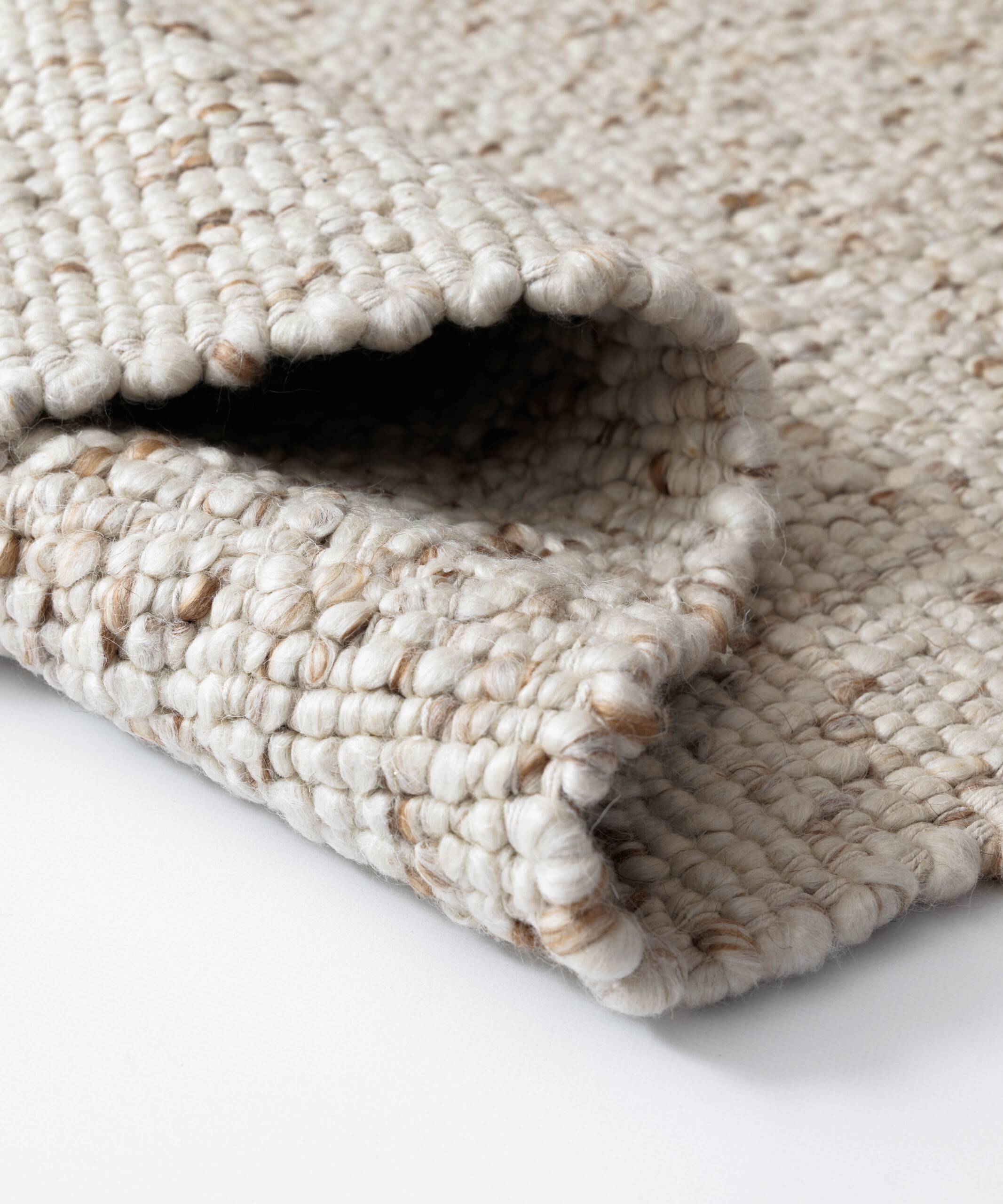 Tapis en laine - Bergull ivoire/beige - close up Tapis en laine - Bergull ivoire/beige - close up