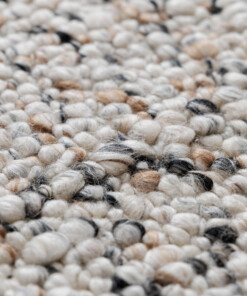 Tapis rond en laine - Bergull ivoire/gris - close up, thumbnail Tapis rond en laine - Bergull ivoire/gris - close up, thumbnail