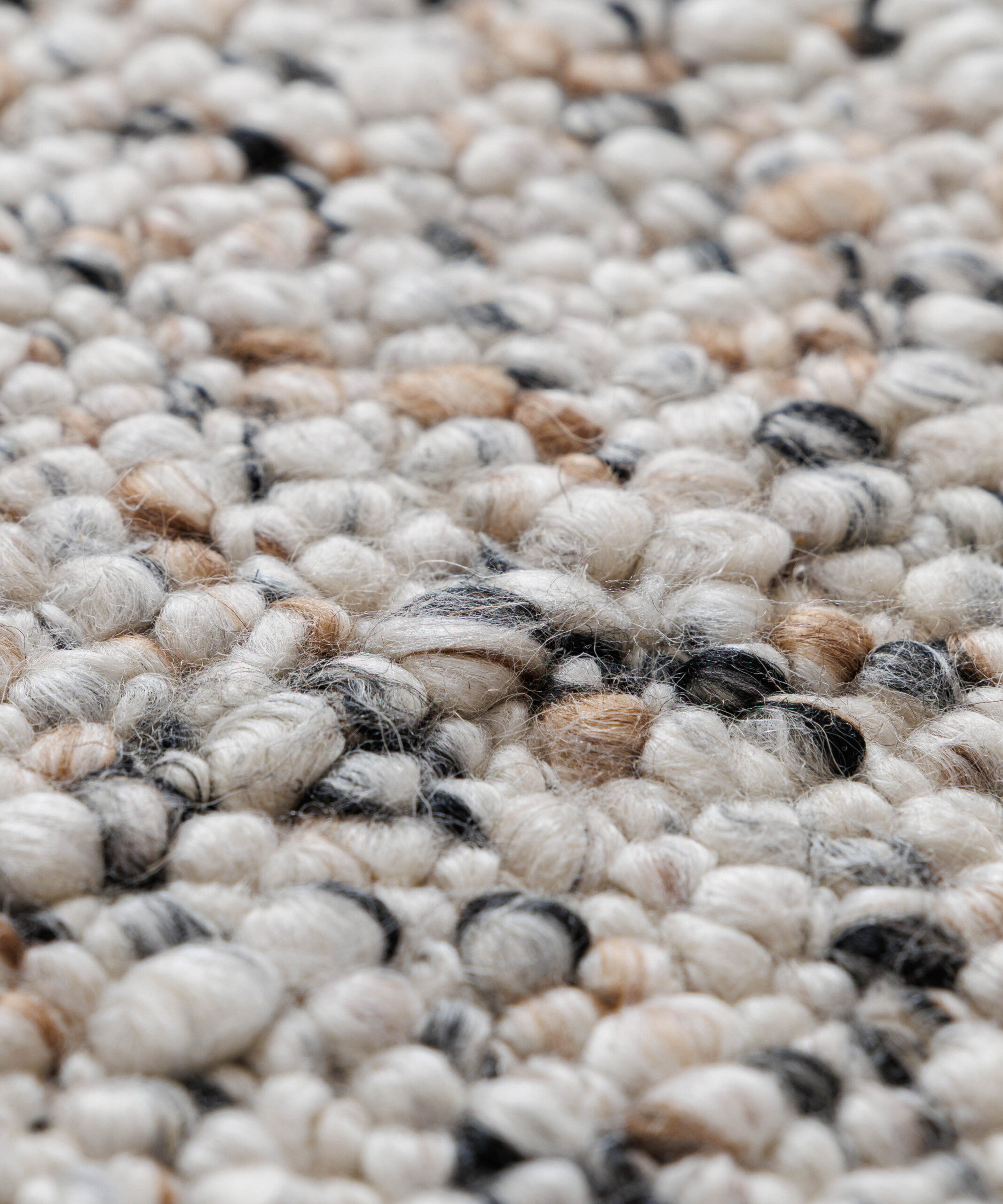 Tapis en laine - Bergull ivoire/gris - close up Tapis en laine - Bergull ivoire/gris - close up