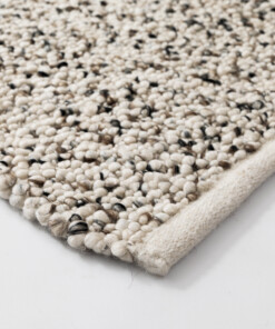 Tapis en laine - Bergull ivoire/gris - close up, thumbnail Tapis en laine - Bergull ivoire/gris - close up, thumbnail