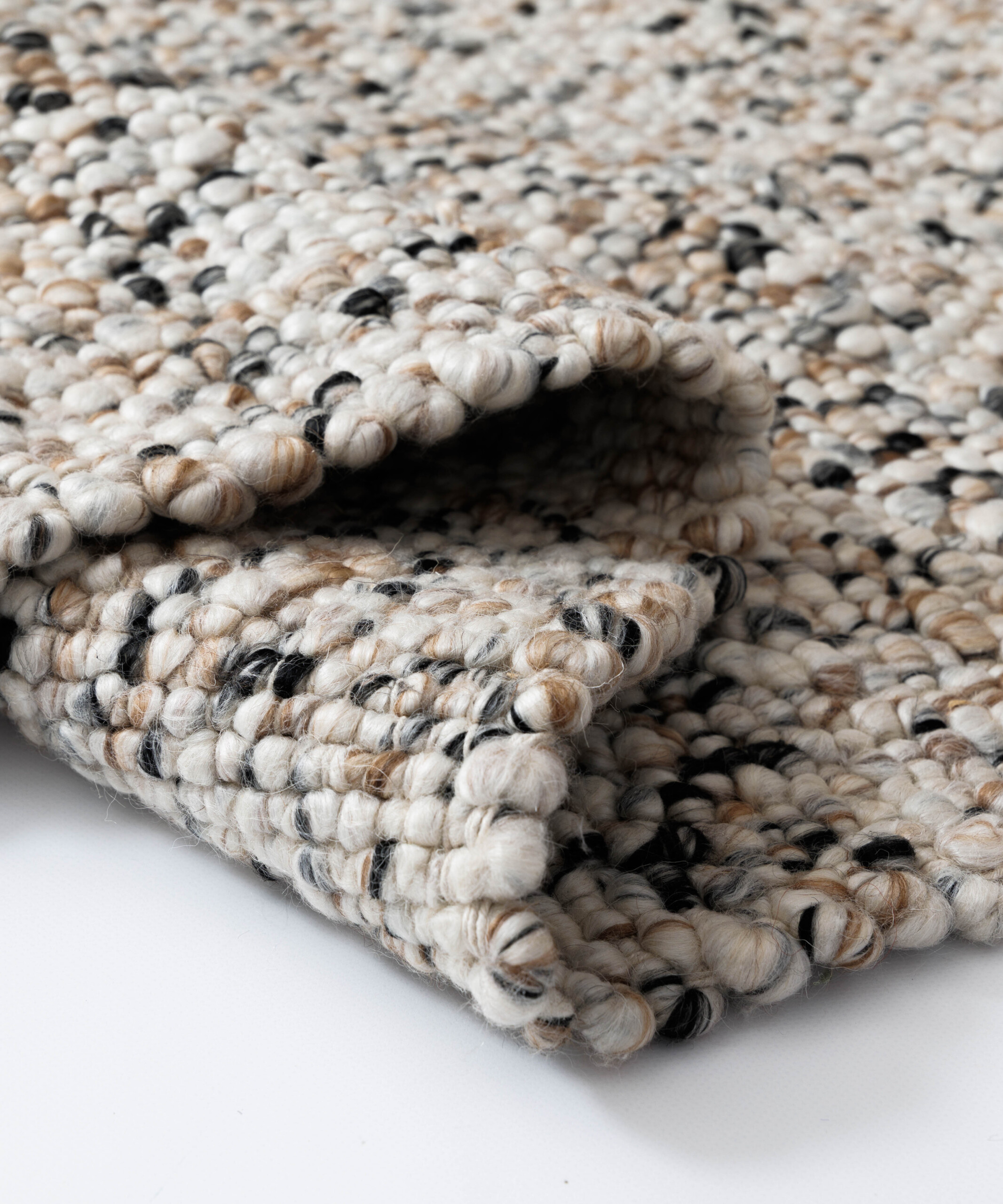 Tapis en laine - Bergull ivoire/gris - close up Tapis en laine - Bergull ivoire/gris - close up