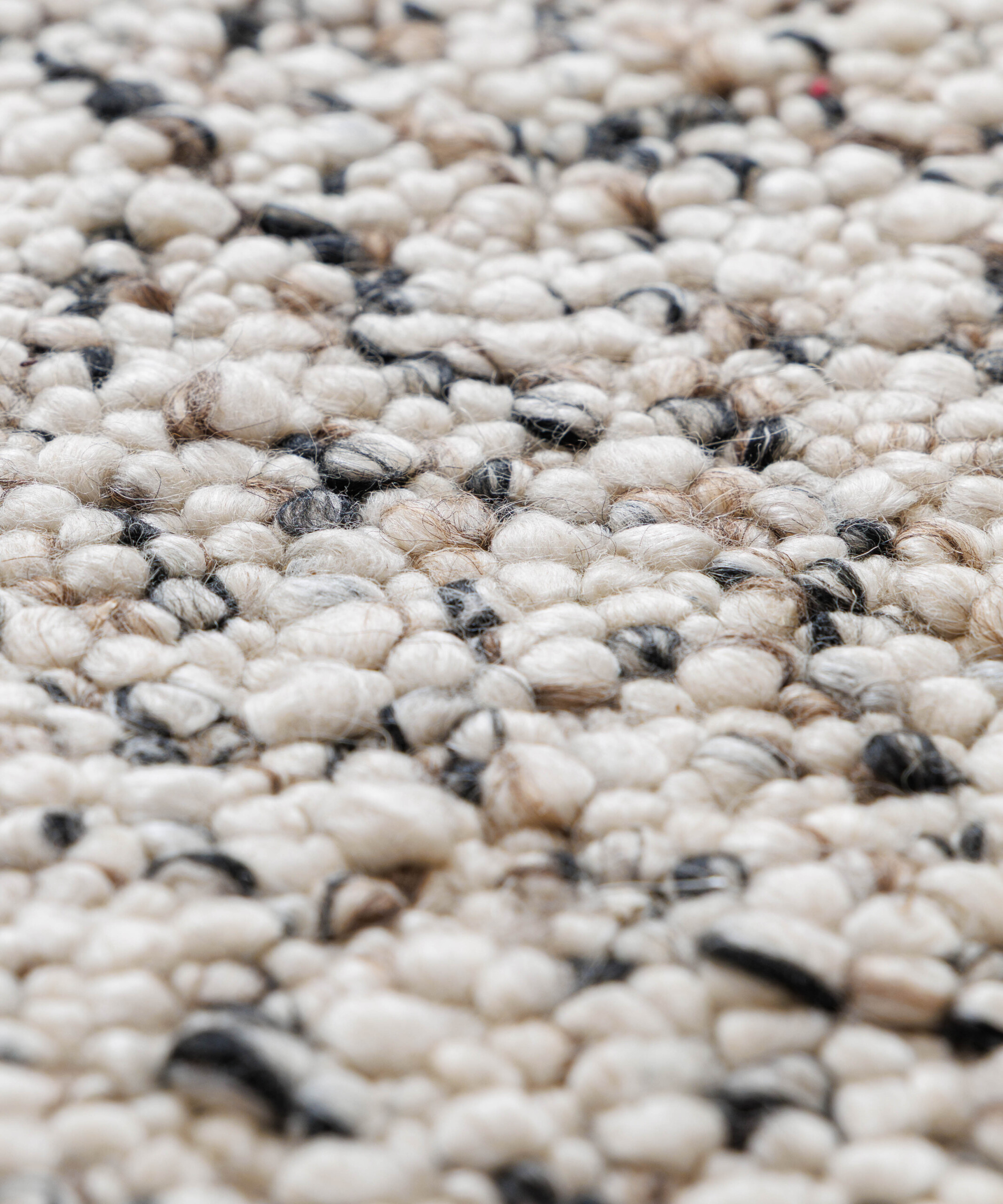 Tapis en laine - Bergull ivoire/noir - close up Tapis en laine - Bergull ivoire/noir - close up