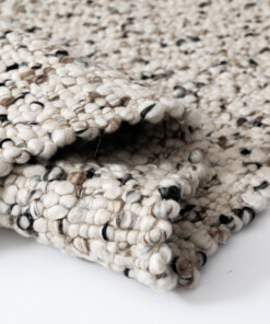 Tapis en laine - Bergull ivoire/noir - close up, thumbnail Tapis en laine - Bergull ivoire/noir - close up, thumbnail