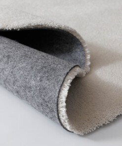 Tapis rond lavable - Clean Prestige crème - close up, thumbnail