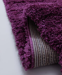 Tapis de couloir poils longs - Shaggy Confort violet - close up, thumbnail