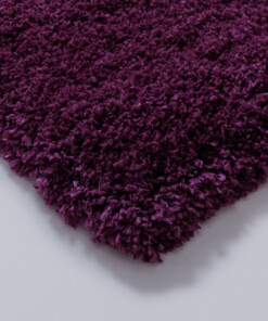 Tapis de couloir poils longs - Shaggy Confort violet - close up, thumbnail