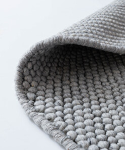 Tapis laine rond - Fjell gris clair - close up, thumbnail Tapis laine rond - Fjell gris clair - close up, thumbnail