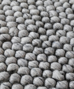 Tapis laine rond - Fjell gris clair - close up, thumbnail Tapis laine rond - Fjell gris clair - close up, thumbnail
