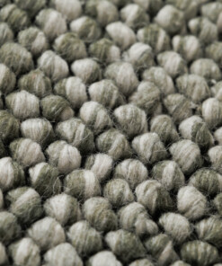 Tapis laine rond - Fjell vert olive - close up, thumbnail Tapis laine rond - Fjell vert olive - close up, thumbnail