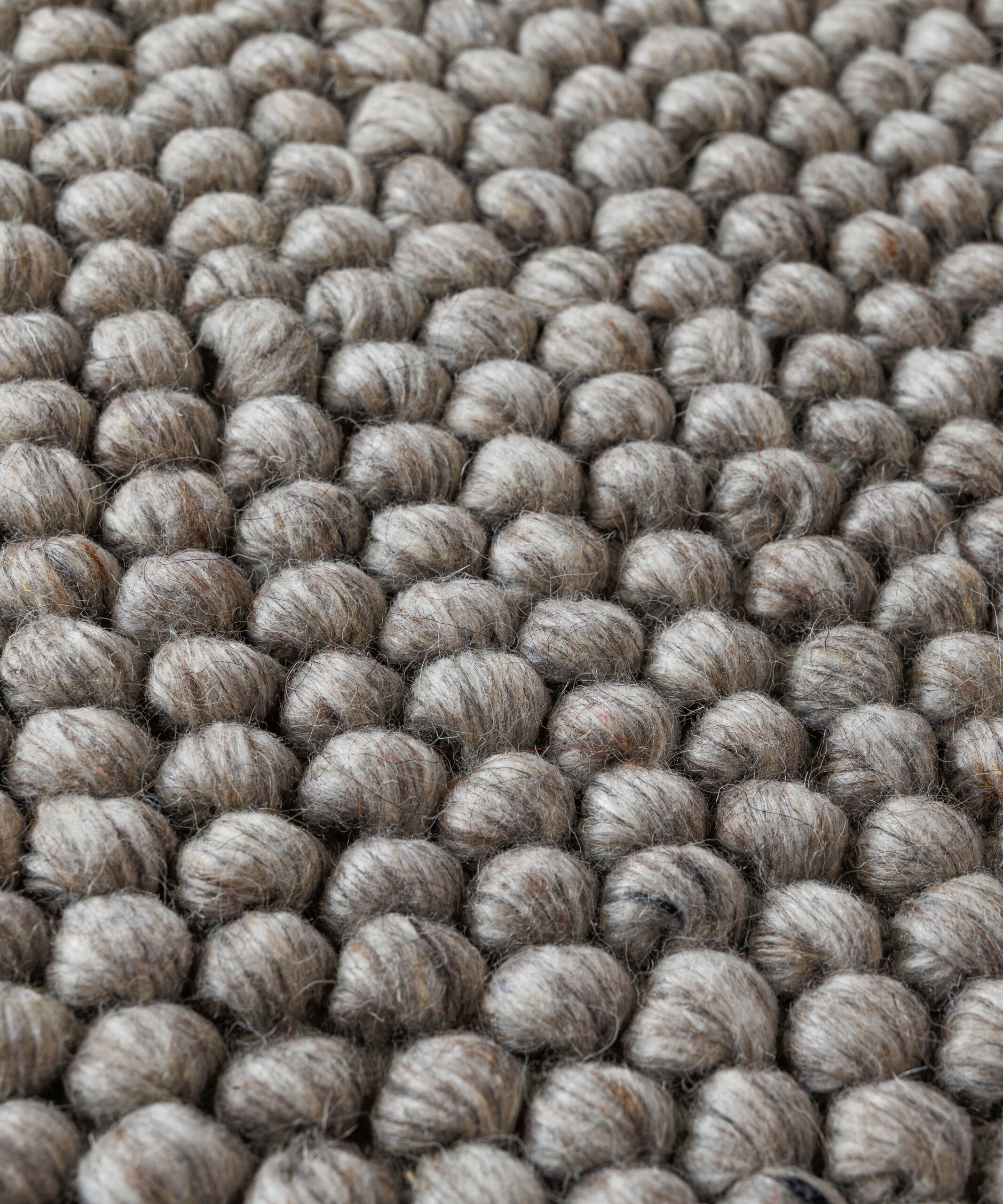 Tapis laine rond - Fjell couleur du sable - close up Tapis laine rond - Fjell couleur du sable - close up